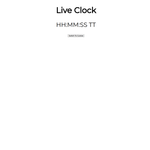 Screenshot of Live Clock